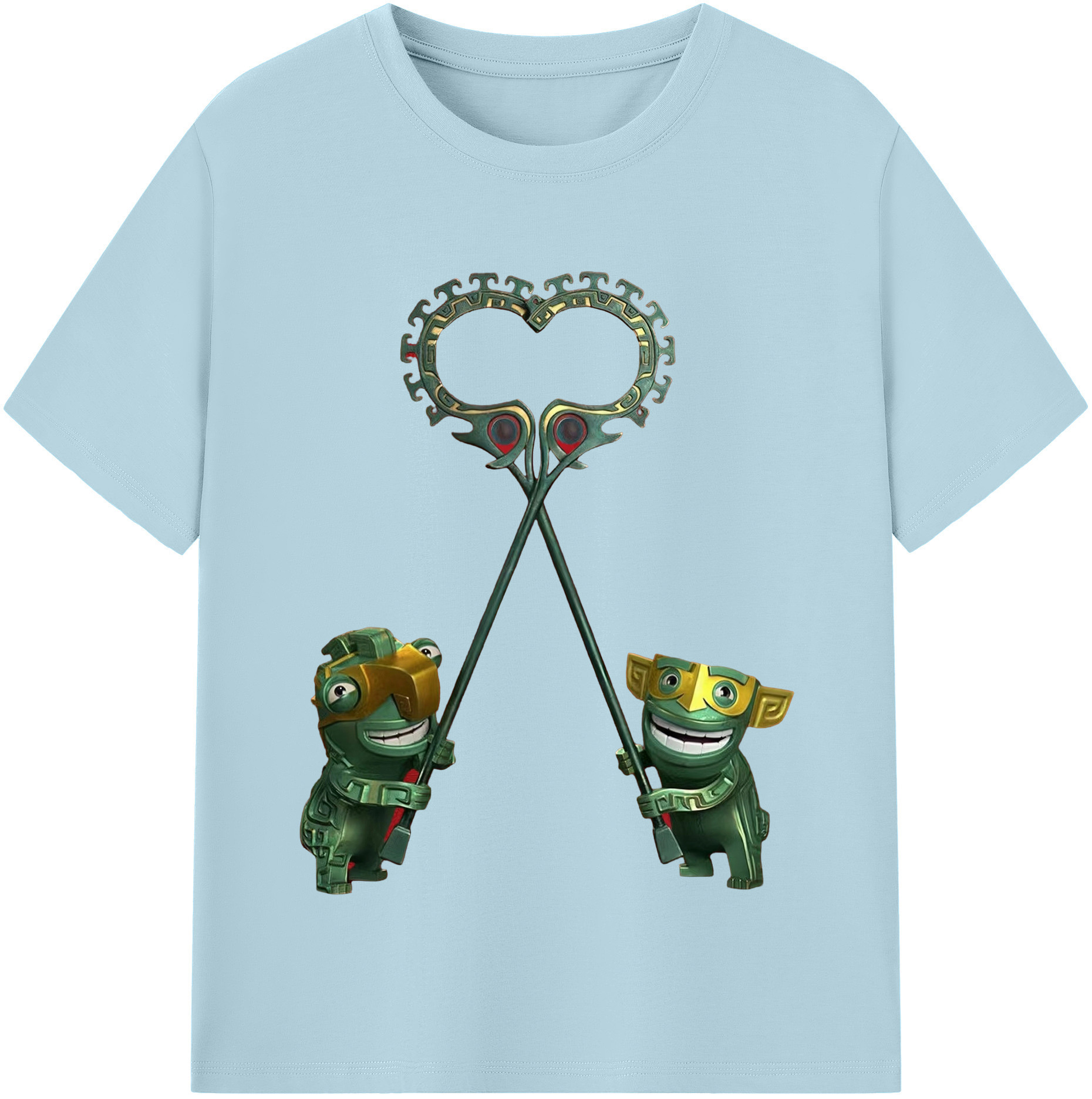 （画像用） Ne Zha 2 ナタ 魔童の大暴れ 綿100％半袖Tシャツ（フロントプリント）